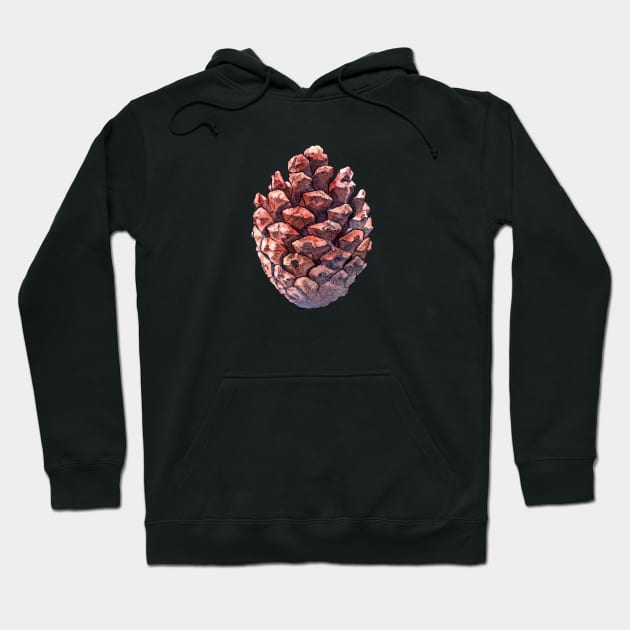 Pine cone - watercolor illustration Hoodie by AquarellChill